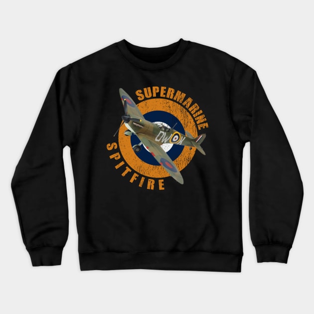 Supermarine Spitfire WW2 Warbirds Warplanes Crewneck Sweatshirt by F&L Design Co.